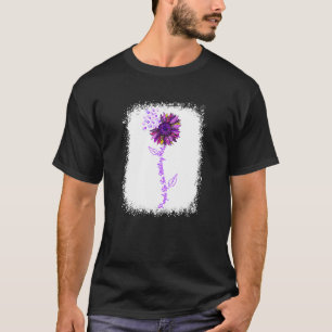 Camiseta Roxo Criança Militar Leopardo Sunflower Bleache