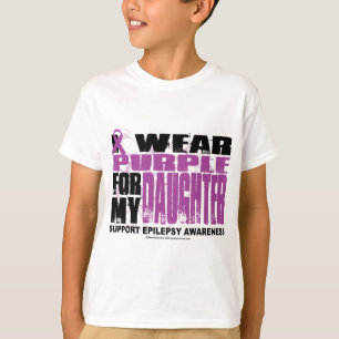 Camiseta Roxo da epilepsia para a filha