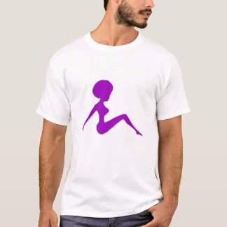 Camiseta roxo da silhueta