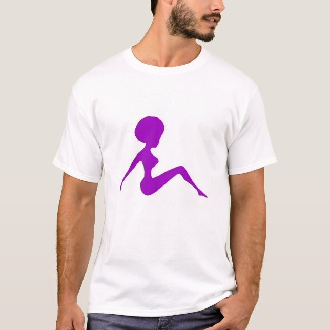 Camiseta roxo da silhueta (Frente)