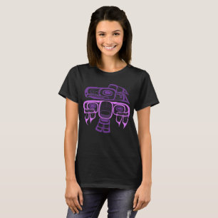 Camiseta Roxo de Thunderbird do Tlingit do estilo do nativo