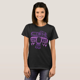Camiseta Roxo de Thunderbird do Tlingit do estilo do nativo