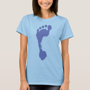Camiseta Roxo descalço da pegada