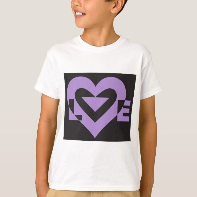 Camiseta Roxo do Amor a Preto (Frente)