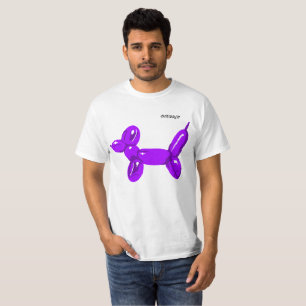 Camiseta Roxo do cão do balão