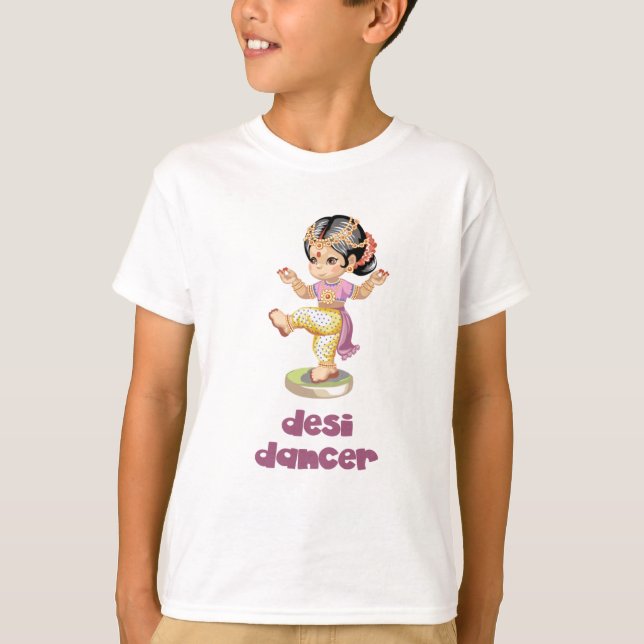 Camiseta Roxo do dançarino de Desi (Frente)