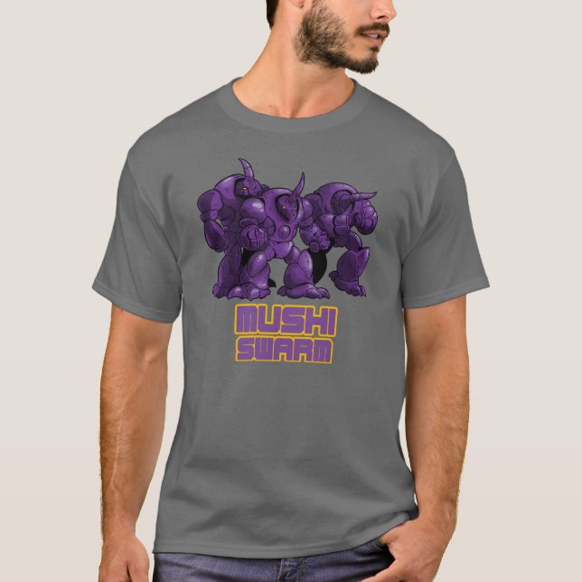 Camiseta Roxo do enxame de Mushi (Frente)