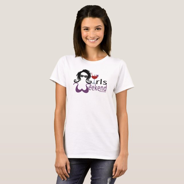 Camiseta Roxo do Fim de Semana das Meninas (Frente Completa)