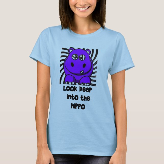 Camiseta Roxo do hipopótamo de Hypno (Frente)