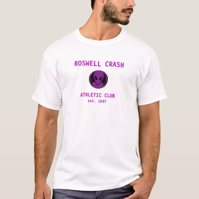 Camiseta Roxo do impacto de Roswell (Frente)