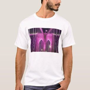 Camiseta Roxo do Lit da ponte de Brooklyn