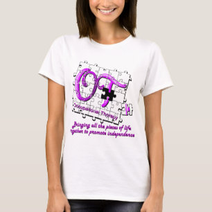 Camiseta roxo do quebra-cabeça do ot