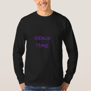 Camiseta Roxo dourado e motivador - Tempo Geaux - citação