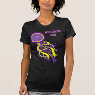 Camiseta Roxo e ouro do t-shirt das senhoras da mãe do