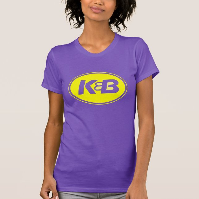 Camiseta Roxo e T do ouro K&B para mulheres! (Frente)
