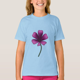 Camiseta Roxo Elétrico Brilho Floral Botânico Sombrio