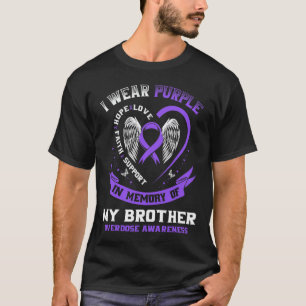 Camiseta Roxo Em Memória Da Consciencialização Da Sobredosa