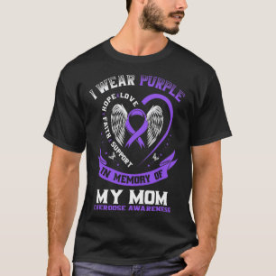 Camiseta Roxo Em Memória Da Minha Mãe Consciência Da Sobred