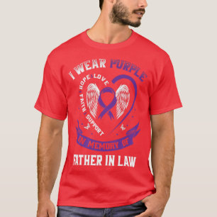 Camiseta Roxo Em Memória De Meu Pai Em Lei Epilepsia De Vol