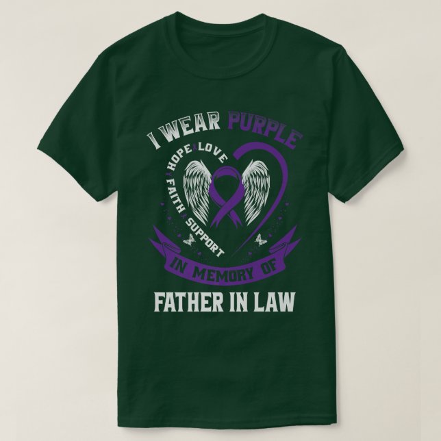 Camiseta Roxo Em Memória Do Pai Na Lei Epilepsia Awarene (Frente do Design)