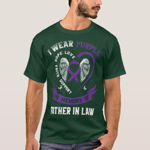 Camiseta Roxo Em Memória Do Pai Na Lei Epilepsia Awarene