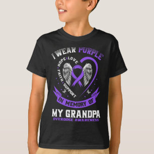 Camiseta Roxo Em Memória Dos Awarenes De Sobredosagem De Me