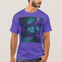 Roxo encontra Arte Fractal abstrato Turquesa moder