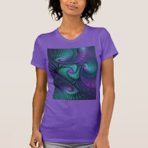 Roxo encontra Arte Fractal abstrato Turquesa moder