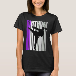 Camiseta Roxo Kid Karate Aniversário Comboio Colorido