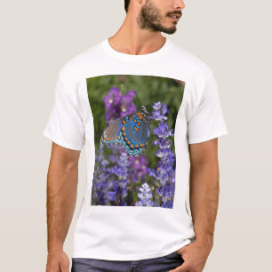 Camiseta roxo manchado vermelho