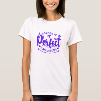 Camiseta Roxo - Ninguém é perfeito