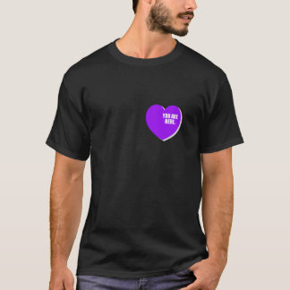Camiseta Roxo No Meu Coração Gráfico Roxo