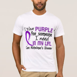Camiseta Roxo para alguém eu preciso a doença de Alzheimer