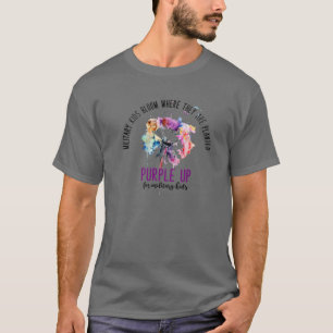 Camiseta Roxo Para Crianças Militares Bloqueio Onde Estão