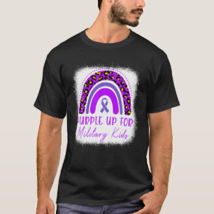 Camiseta Roxo Para Crianças Militares Crianças Secas