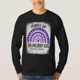 Camiseta Roxo Para Crianças Militares Crianças Secas