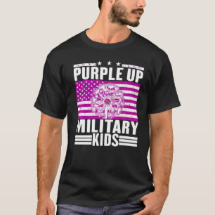 Camiseta Roxo Para Crianças Militares, Mês Dandelion Spark