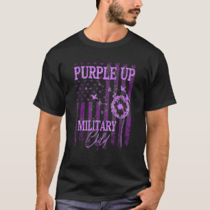 Camiseta Roxo Para Crianças Militares, Mês Dandelion Spark