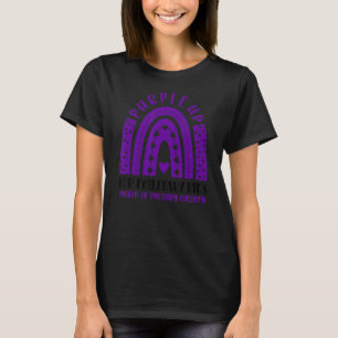 Camiseta Roxo Para Crianças Militares Mês Do Exército