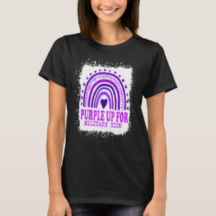 Camiseta Roxo Para Crianças Militares Mês Filho Militar R