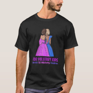 Camiseta Roxo Para Crianças Militares Twitantes Bra Militar