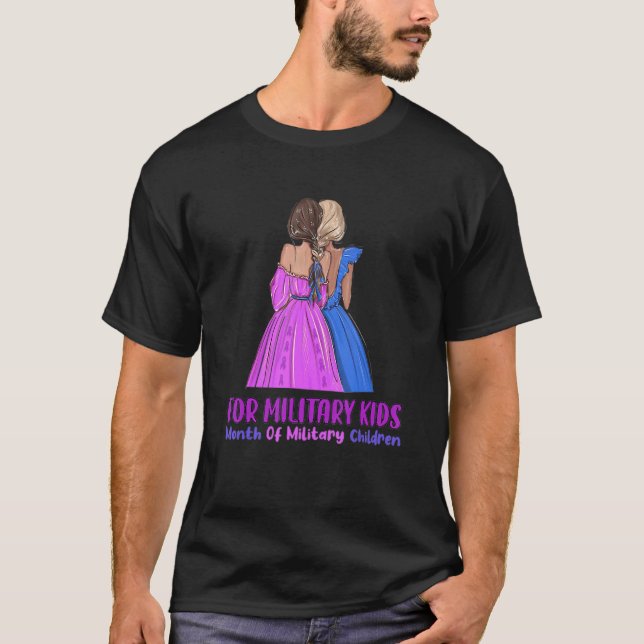 Camiseta Roxo Para Crianças Militares Twitantes Bra Militar (Frente)