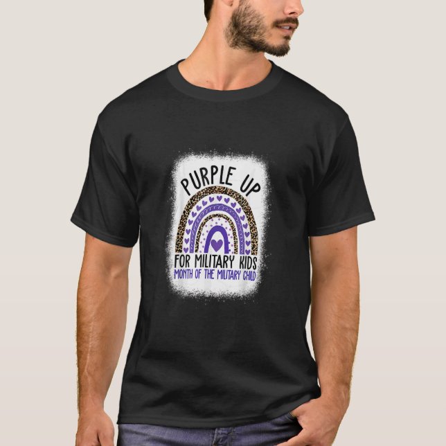 Camiseta Roxo Por Mês Legal Militar Dos Militares (Frente)