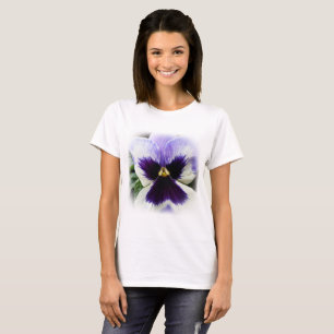 Camiseta roxo profundo em branco