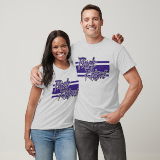 Camiseta Roxo recarrega N-Stripe na engrenagem masculina -