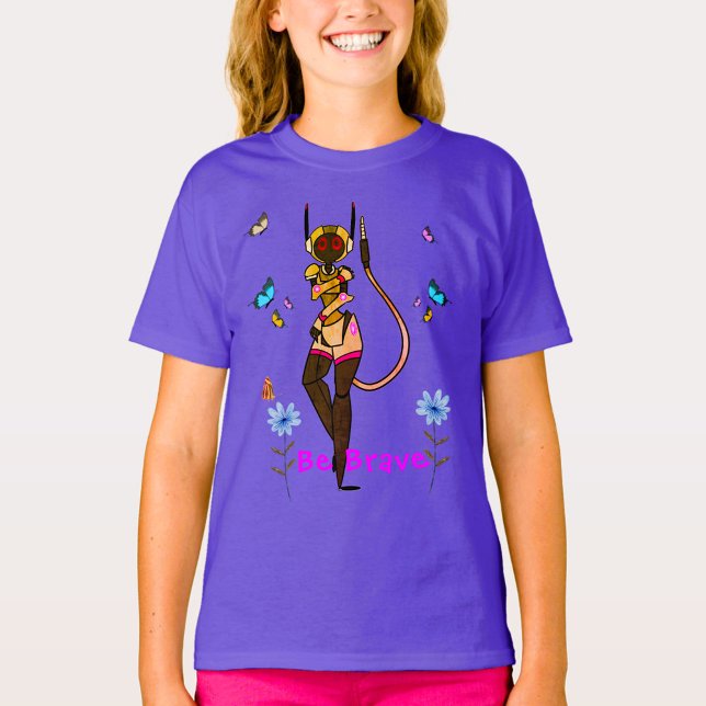 Camiseta Roxo Seja Arte Divertida Corajosa (Criador carregado)