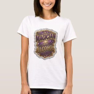 Camiseta Roxo SOU UM MAGO FAÇO COM QUE O ÁLCOOL DESAPAREÇA