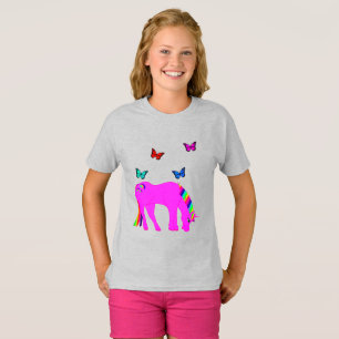 Camiseta Roxo Unicórnio e borboleta, ZKOA