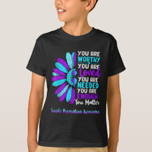 Camiseta Roxo Verde Conscientização Prevenção ao Suicídio M