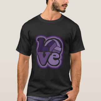 Camiseta Roxo Violeta De Voleibol Para Mulheres Adolescente